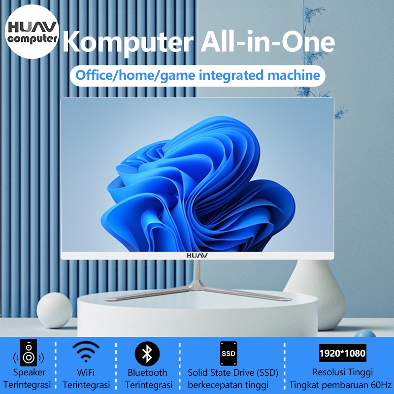 Jual Huav Kios Komputer Full Set All In One PC Baru Prosesor Core I3