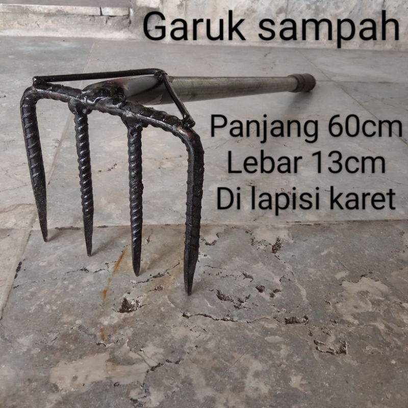 Jual Garukan Sampah Full Besi Garuk Sampah Gagang Besi Lapis Karet