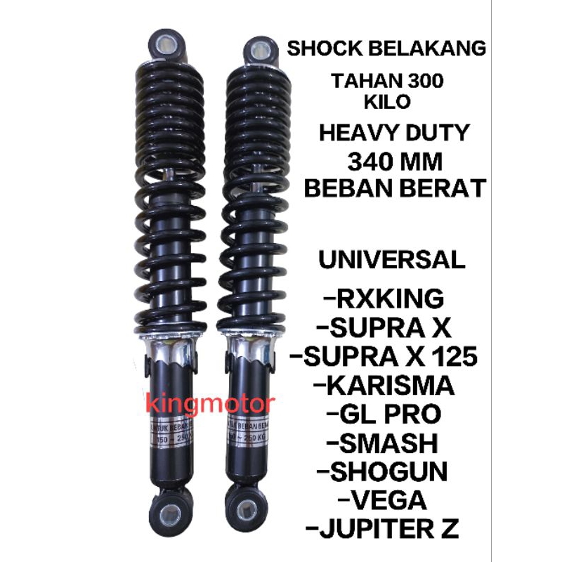 Jual SHOCK BELAKANG 340MM HITAM SHOCKBREAKER HEAVY DUTY BEBAN BERAT