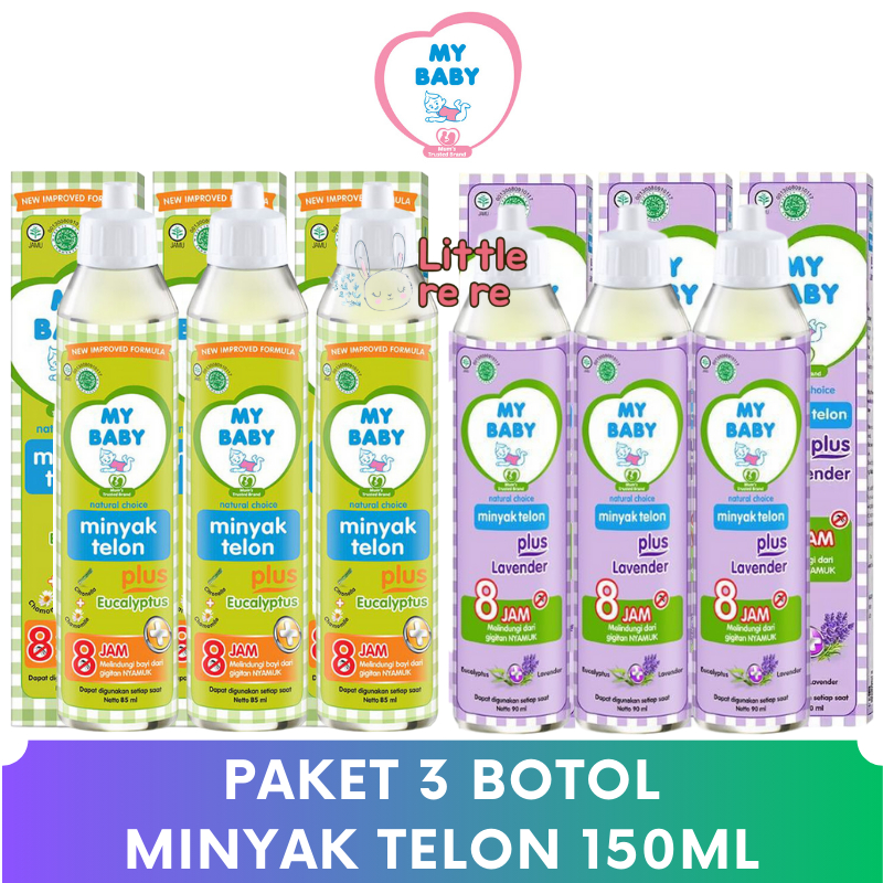 Jual 3 PCS MY BABY Minyak Telon Plus Eucalyptus Lavender 150ml