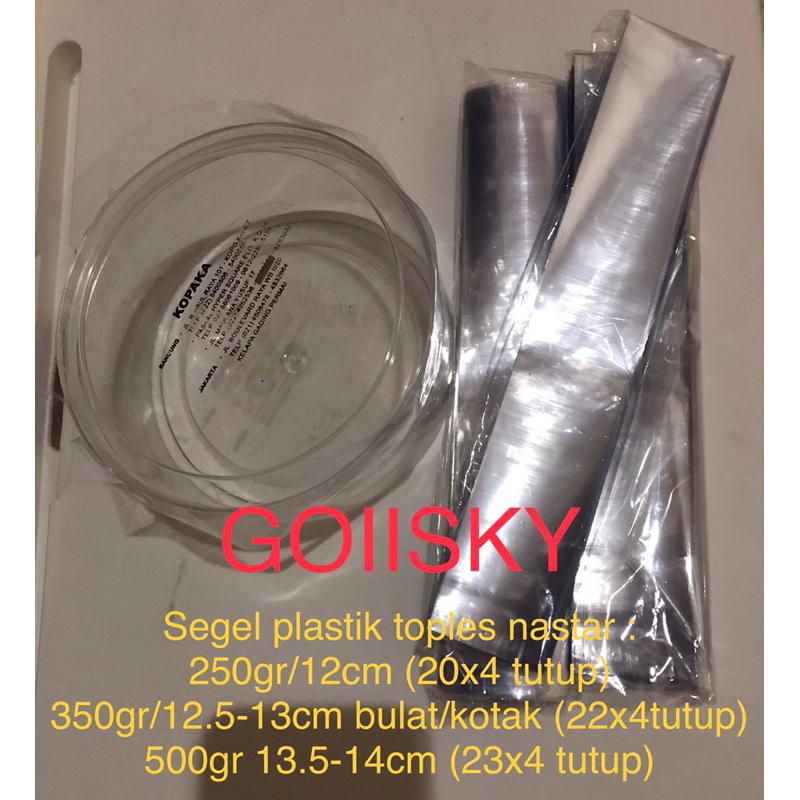 Jual Segel Plastik Toples Nastar Gr L Cm Gr L Cm Gr L