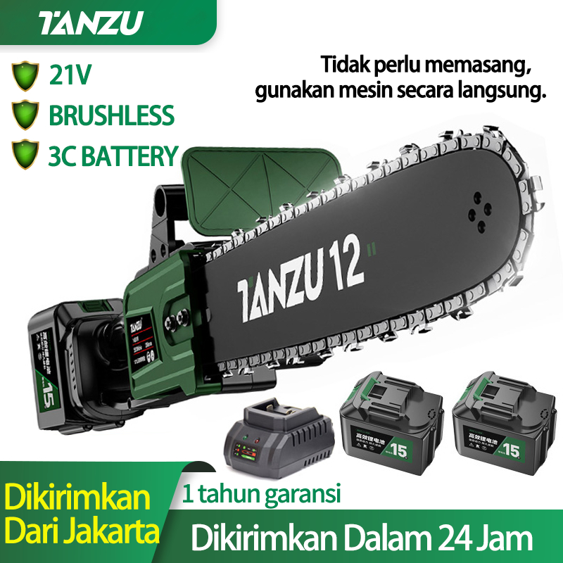 Jual Tanzu Gergaji Rantai Mini Elektrik Inci V Tanpa Kabel