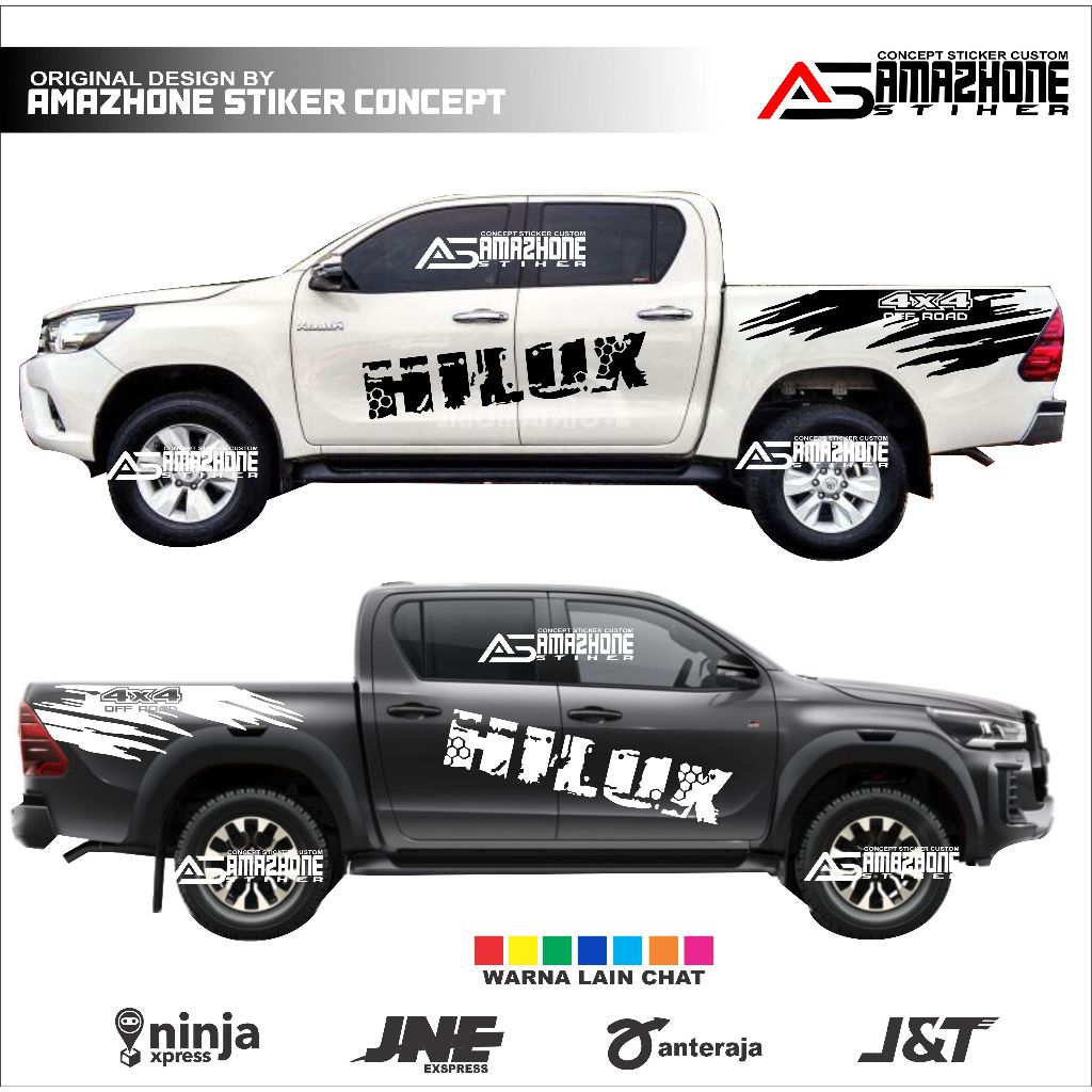 Jual Stiker Hilux Triton Stiker Cutting Body Strip Samping Mobil Hilux