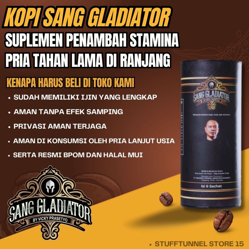 Jual Kopi Sang Gladiator Kopi Kuat Pria Penambah Durasi Suami Obat