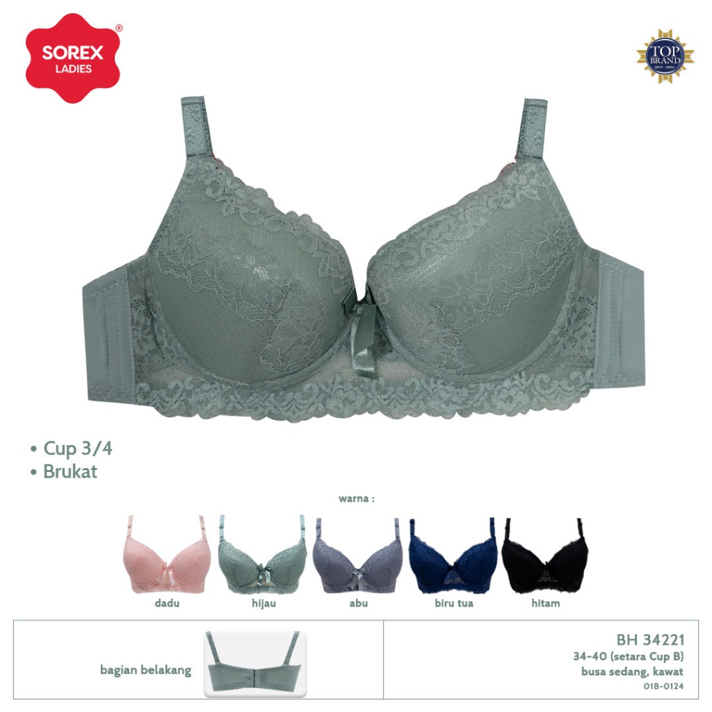 Jual Bra BH Sorex 34221 Kawat Busa Sedang Kait 3 Cup B Shopee Indonesia