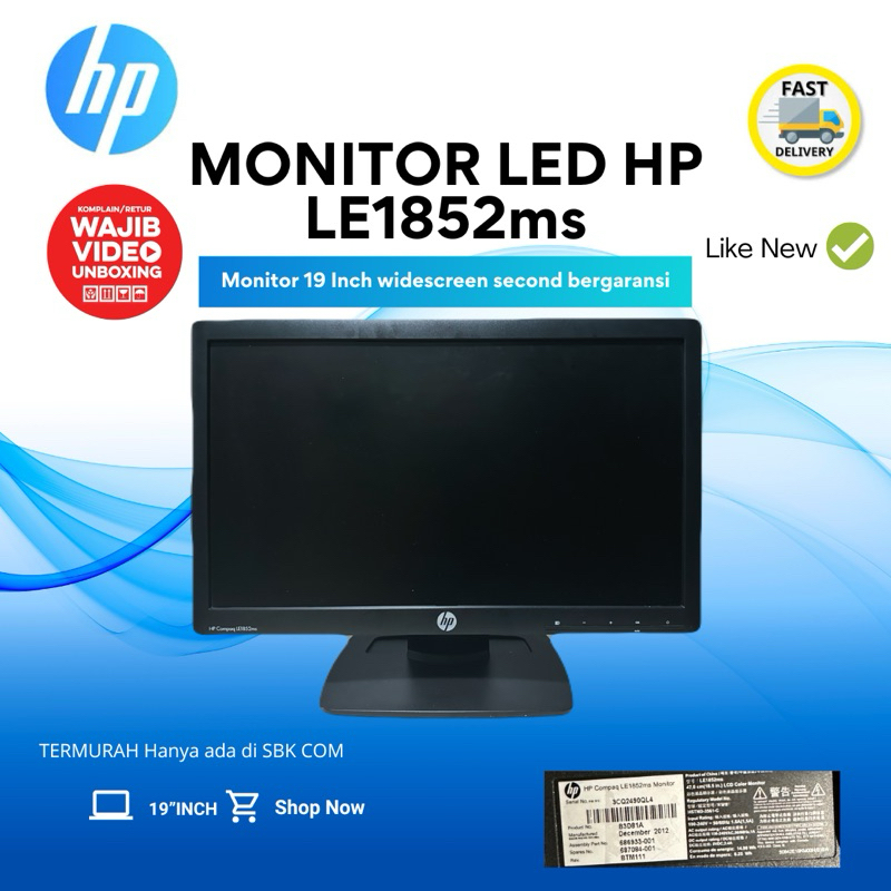 Jual MONITOR PC KOMPUTER CCTV LCD 19 20 INCH WIDESCREEN SECOND