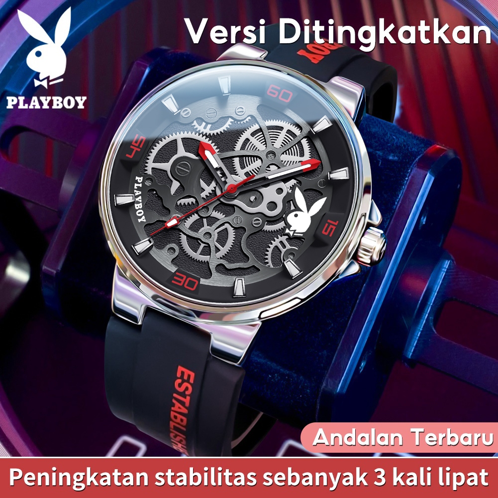 Jual Playboy Jam Tangan Pria Anti Air Original Terbaru Cowok Luminous