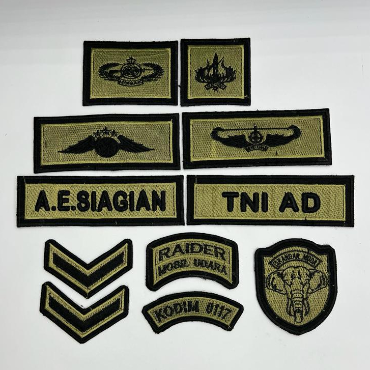 Jual Bt Bordir Set Papan Nama Atribut Tni Ad Model Terbaru Kasad