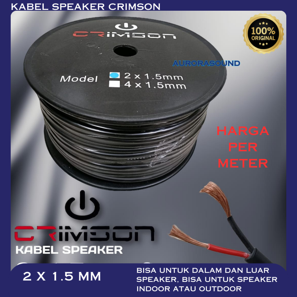 Jual Kabel Speaker Crimson Professional Audio X Mm Harga Per Meter