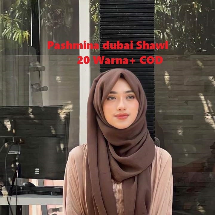 Jual Pashmina Dubai Shawl Warna Cod Shopee Indonesia