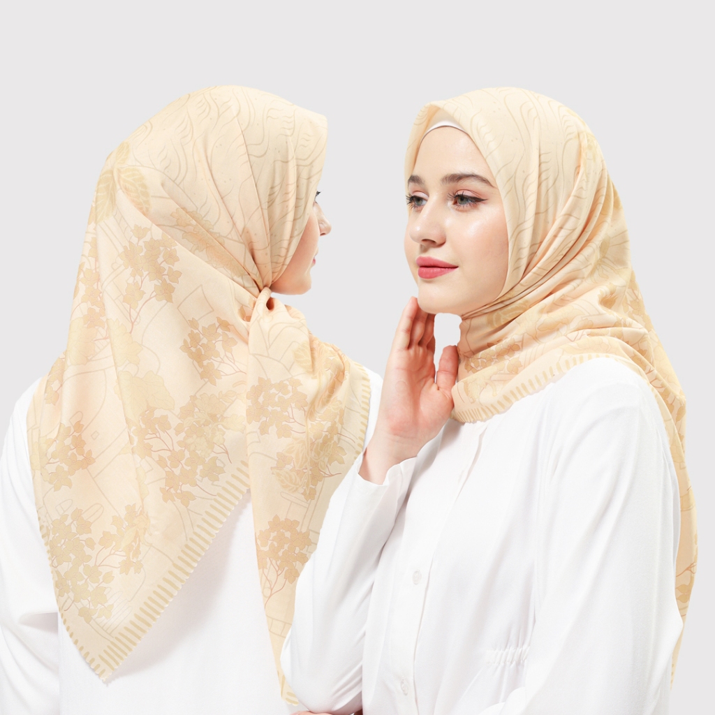 Jual Shifa Hijab Soft Series Kerudung Motif Jilbab Voal Segi Empat