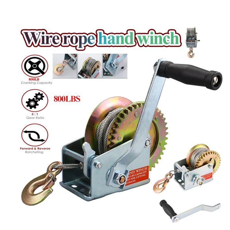 Jual Bisa Cod Wire Rope Hand Winch Kualitas Tinggi Hand Winchhand