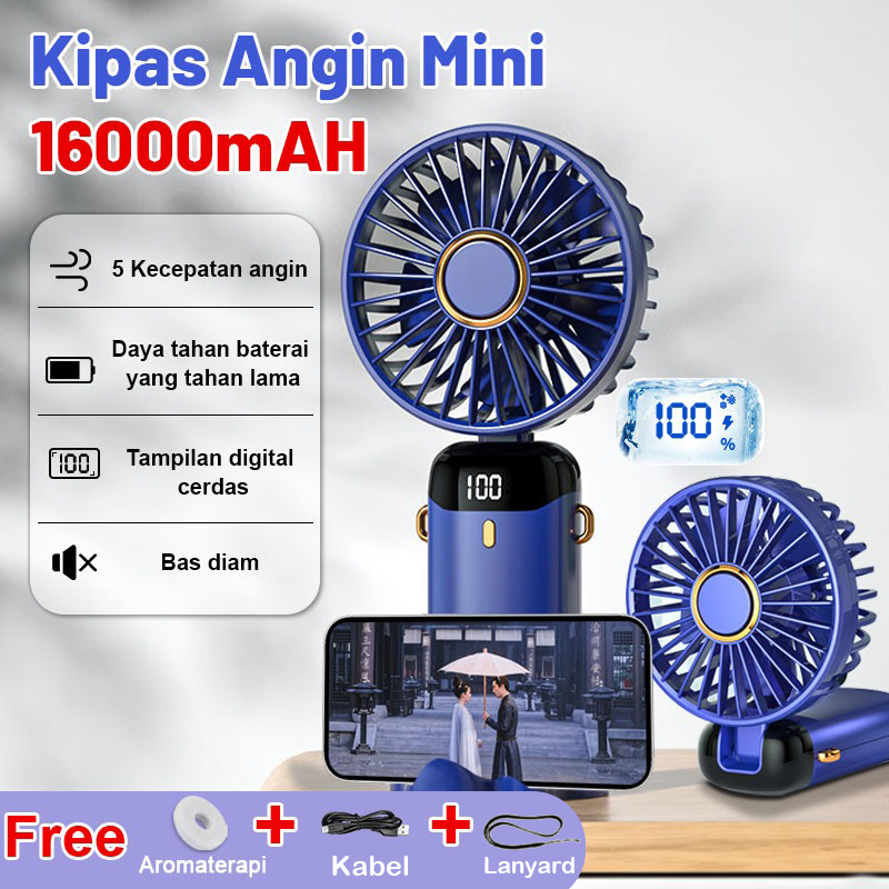 Jual Kipas Angin Mini Portable Usb Mah Kipas Lipat Leher