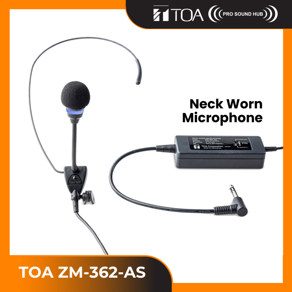 Jual TOA ZM 362 AS ZM362 AS ZM362AS Mic Neckworn Microphone Imam Leher