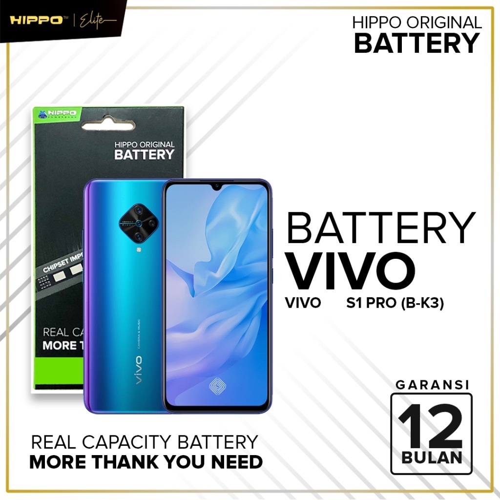 Jual Hippo Baterai VIVO B K3 S1 PRO 4500MAH BK3 Original Cell