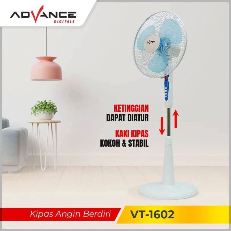 Jual Kipas Angin Votre 1602 Kipas Angin Lantai Vertikal Stand Fan 16