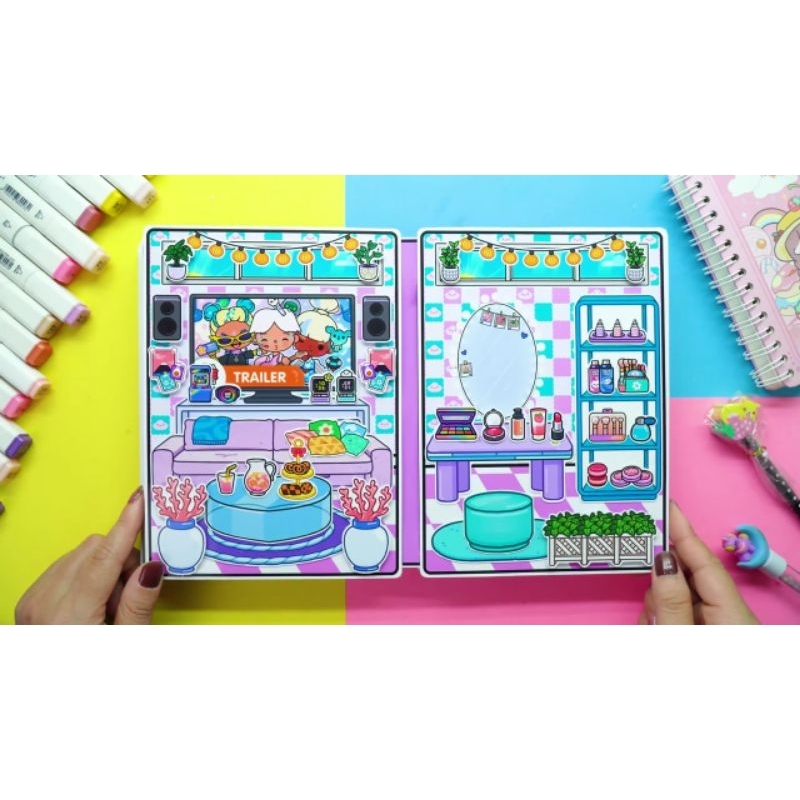 Jual Toca Boca Mainan Edukasi Paper Book Paper Doll Toca Variasi Purple