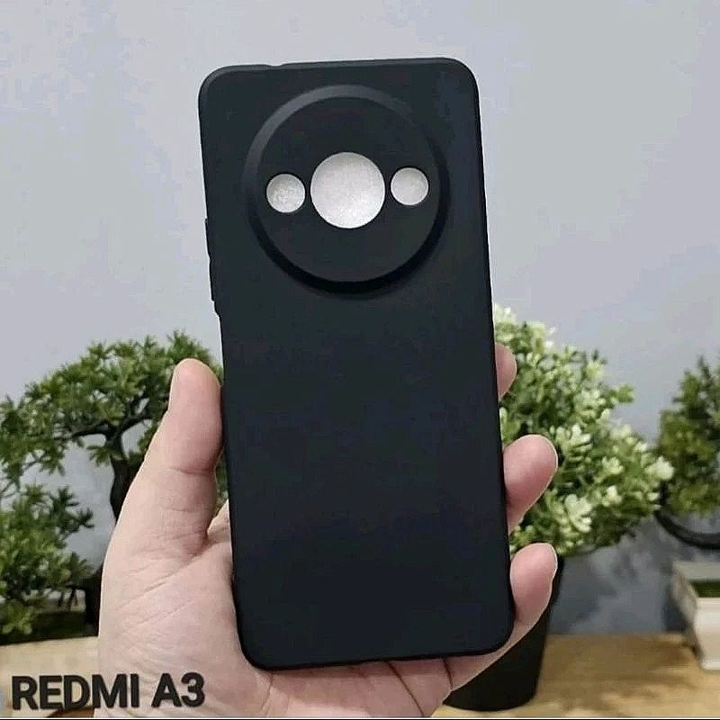 Jual SOFTCASE FULL BLACK REDMI A3 2024 CASE PELINDUNG CAMERA HITAM