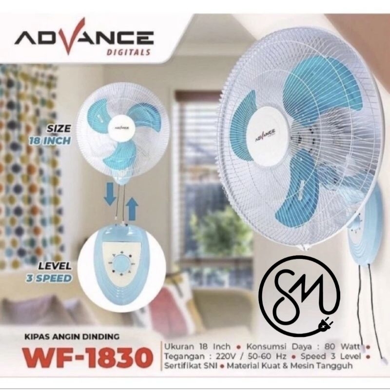 Jual Kipas Angin Advance Wf Inch Baling Besi Wf Wall Fan