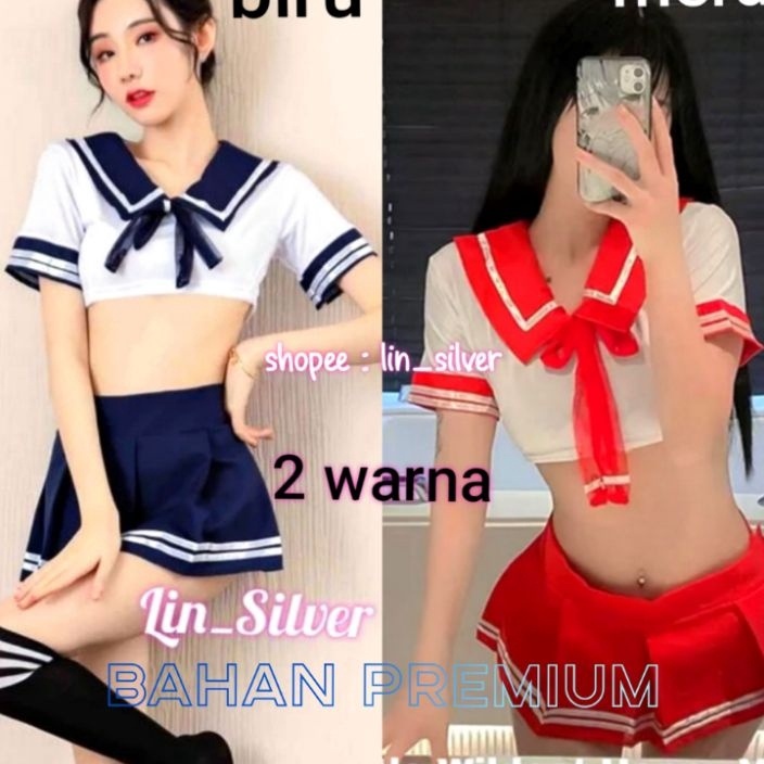 Jual Terlaku Lingerie Cosplay Set Kostum Seragam Baju Sekolah Siswi