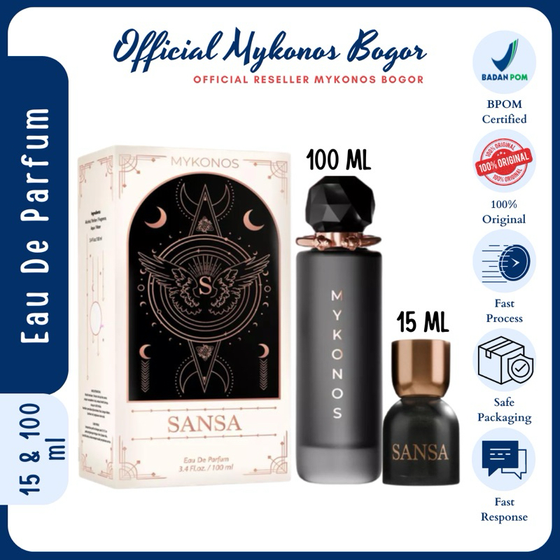 Jual Ready Stok Free Tester Mykonos Sansa Eau De Parfum Ml