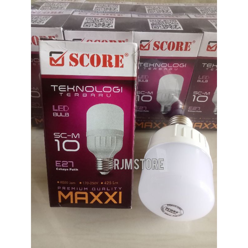 Jual LAMPU LED SCORE 10 WATT SNI PREMIUM LED BULB SCORE MAXXI LAMPU