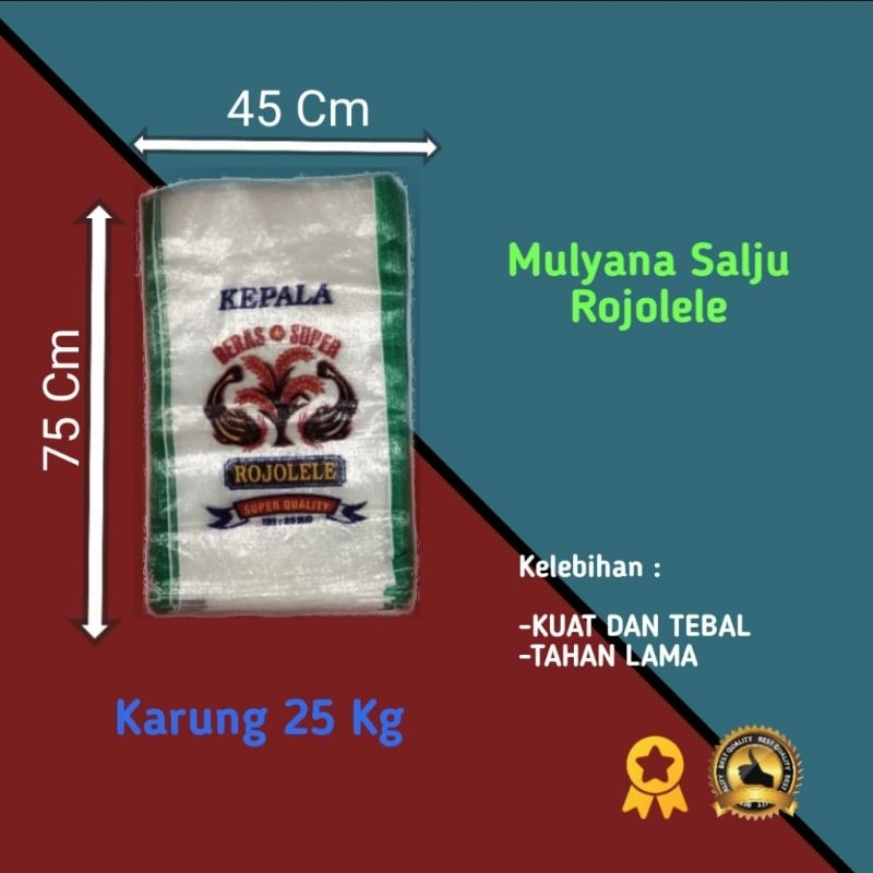 Jual Karung Beras Mulyana Salju 25kg Cap ROJOLELE Shopee Indonesia