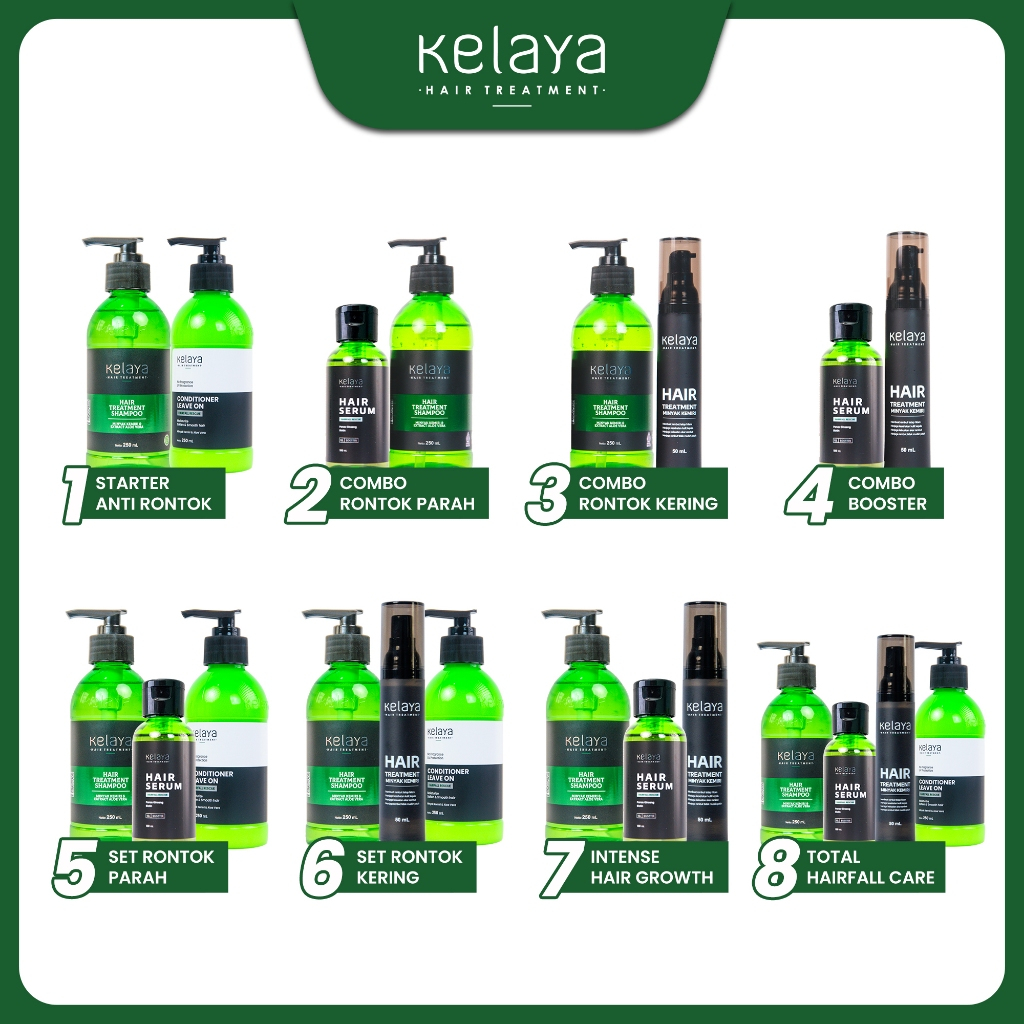 Jual Paket Bundling Kelaya Hair Treatment Haircare Perawatan Rontok