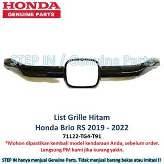 Jual Lis Grill HITAM HONDA BRIO RS 2019 2020 2021 2022 Genuine Baru