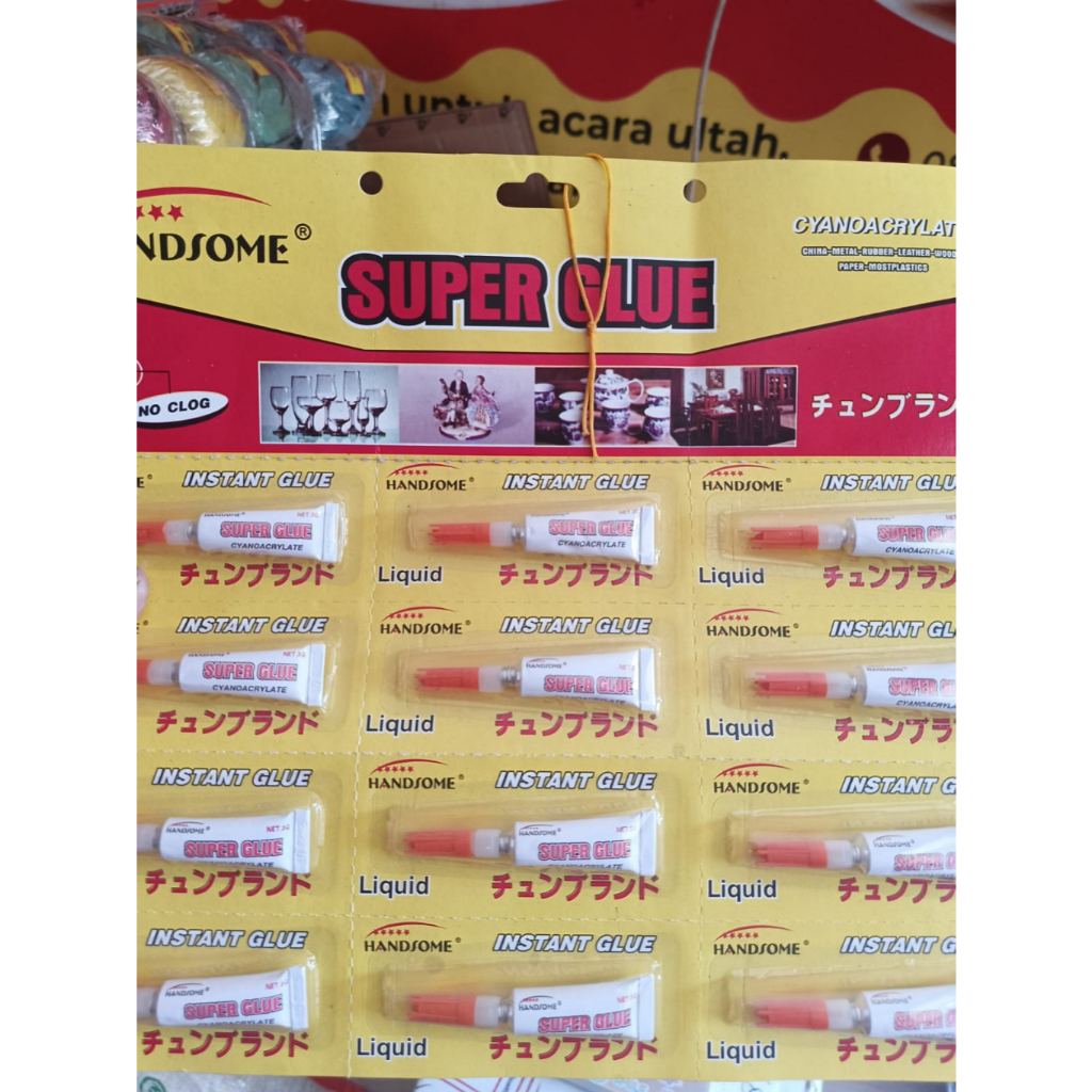 Jual Lem Power Glue Lem Perekat Super Glue Handsome Eceran Lem Besi