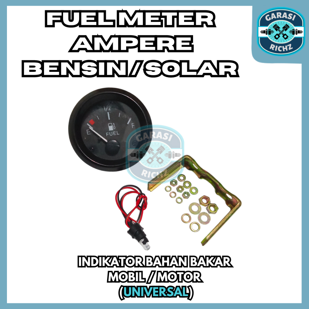 Jual FUEL METER AMPERE BENSIN SOLAR METERAN MINYAK INDIKATOR