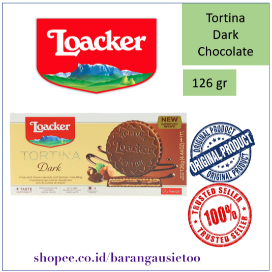 Jual Loacker Wafers Dark Chocolate Tortina Isi Gr Wafer Import