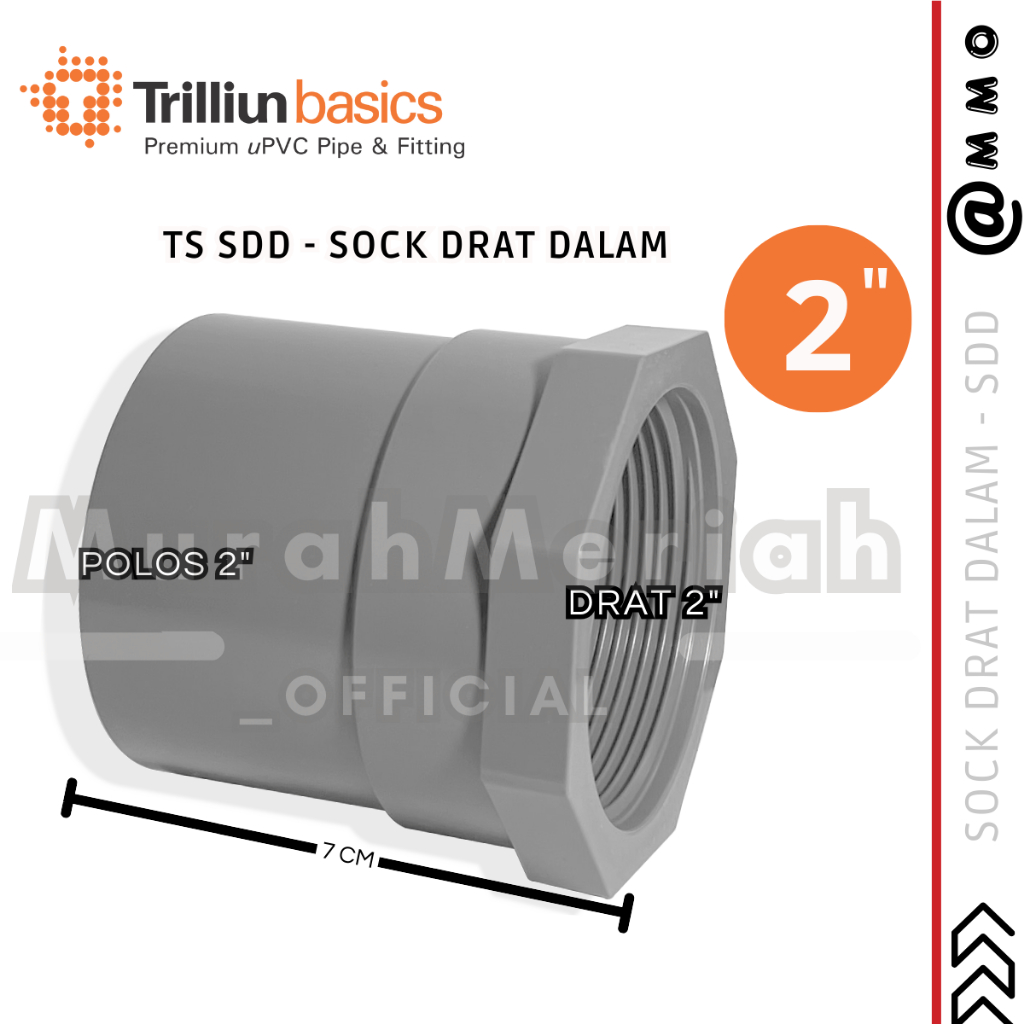 Jual SOCK DRAT DALAM SDD 2 INCH TRILLIUN TS FAUCET SOCKET AW 2 DIM