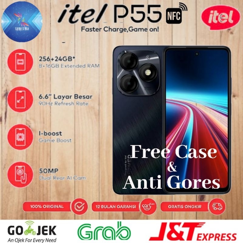 Jual ITEL P55 NFC RAM 8GB MEMORY 256GB 8 128GB 8 256GB GARANSI RESMI