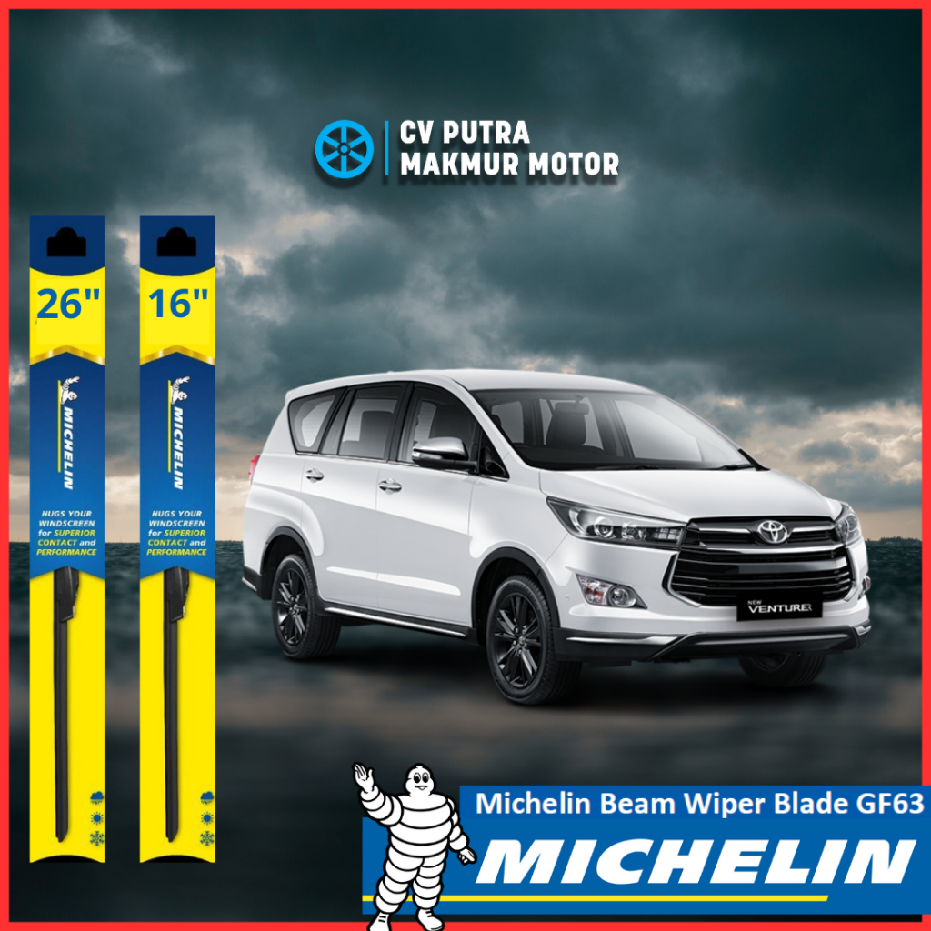 Jual MICHELIN FRAMELESS WIPER GF63 FOR INNOVA REBORN WIPER SET ISI 2