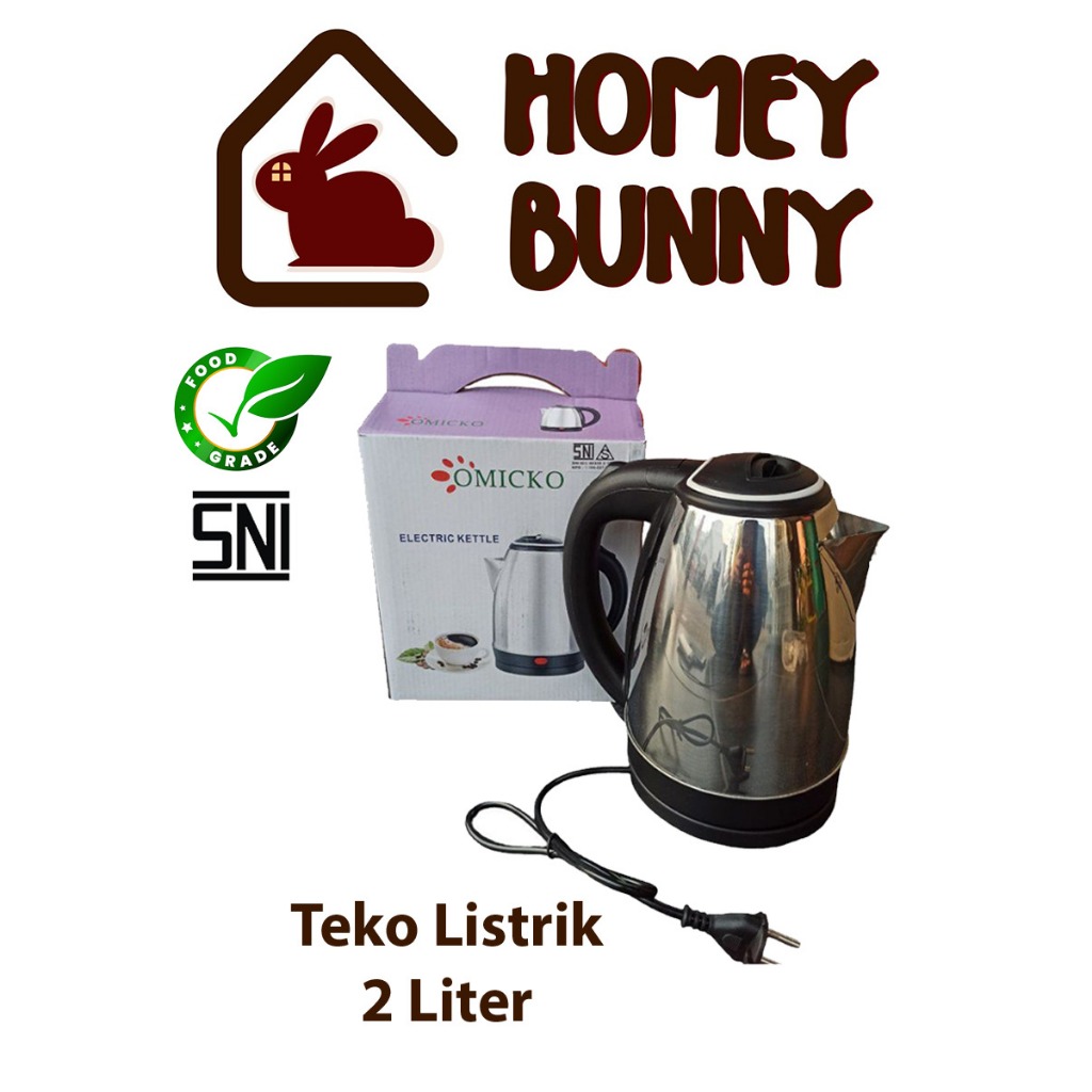 Jual Kettle Stainless Elektrik Teko Listrik Pemanas Air Liter