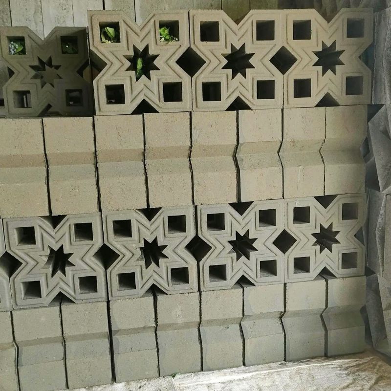 Jual Roster Beton Minimalis Terbuat Dari Cor Motif Bintang Ukuran X