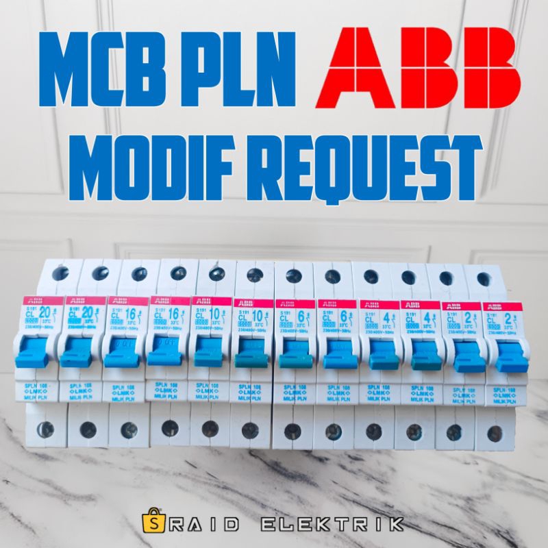 Jual Mcb Pln Abb Phase Modif Bisa Request Anti Jeglek Shopee Indonesia