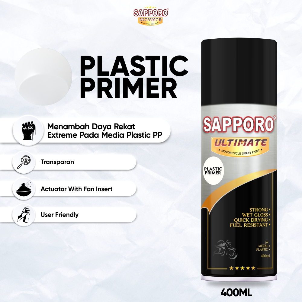 Jual Sapporo Ultimate Plastic Primer Cat Spray Semprot Aerosol