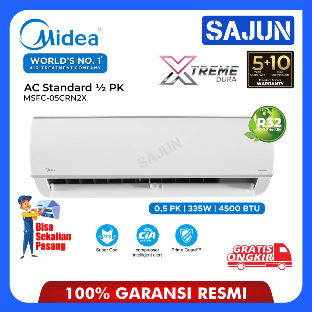 Jual Midea AC Split 1 2 PK MSFC 05CRN2X AC Standard 0 5 PK MSFC 05CRN2