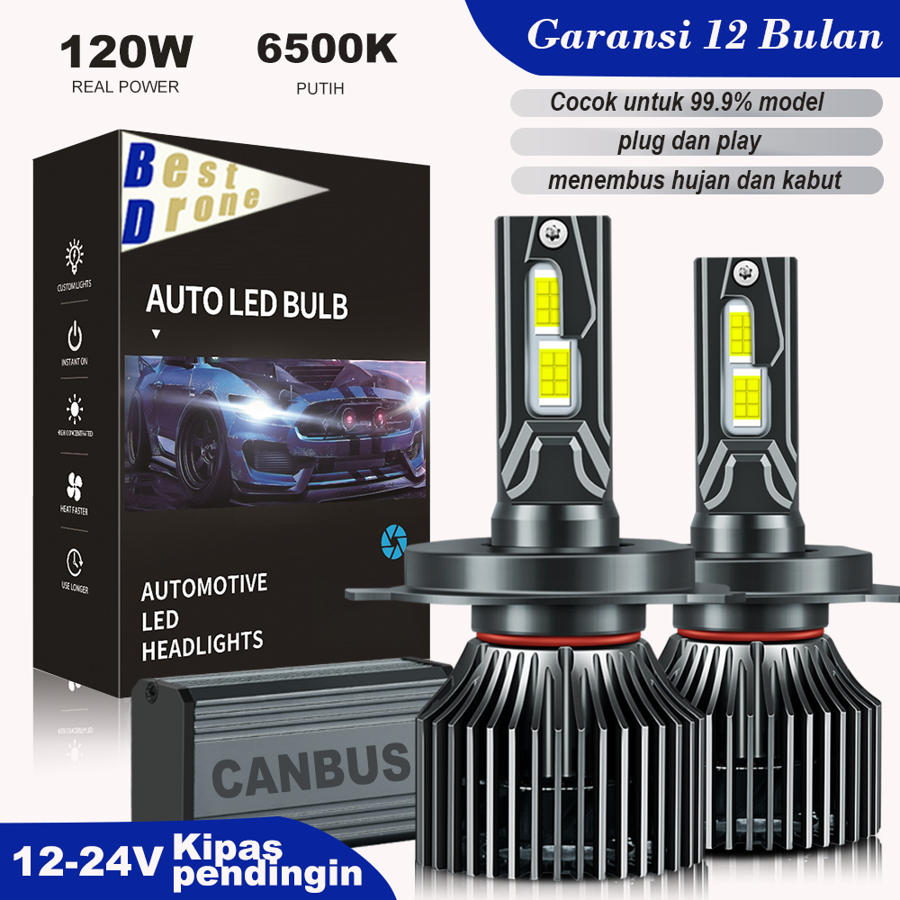 Jual Pcs W Lm H Lampu Led Mobil Depan Untuk Car Super Bright