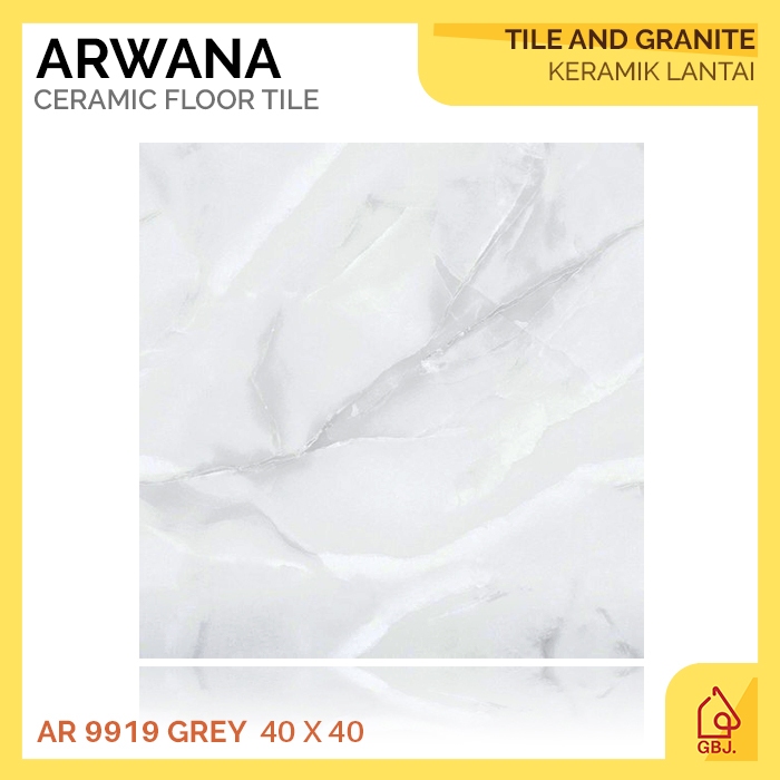 Jual KERAMIK ARWANA 40 X 40 AR9919 GREY KERAMIK LANTAI MOTIF MARMER