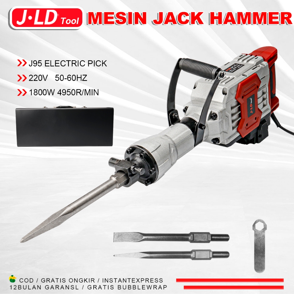 Jual JLD Mesin Jack Hammer Bobok Beton 1800W Demolition Hammer Mesin