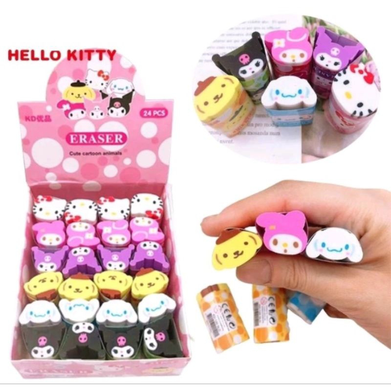 Jual Penghapus Pensil Sanrio Kuromi Melody Cinnamorol Pompopurin