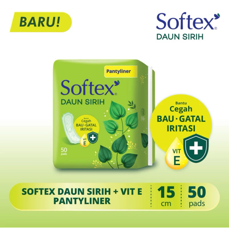 Jual Pantyliner Softex Daun Sirih Vitamin E Pantyliner Daun Sirih