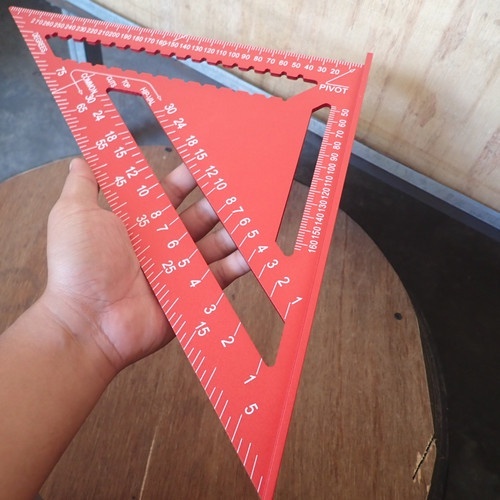 Jual Penggaris Siku Multifungsi Sudut Derajat Mistar Triangle Ruler