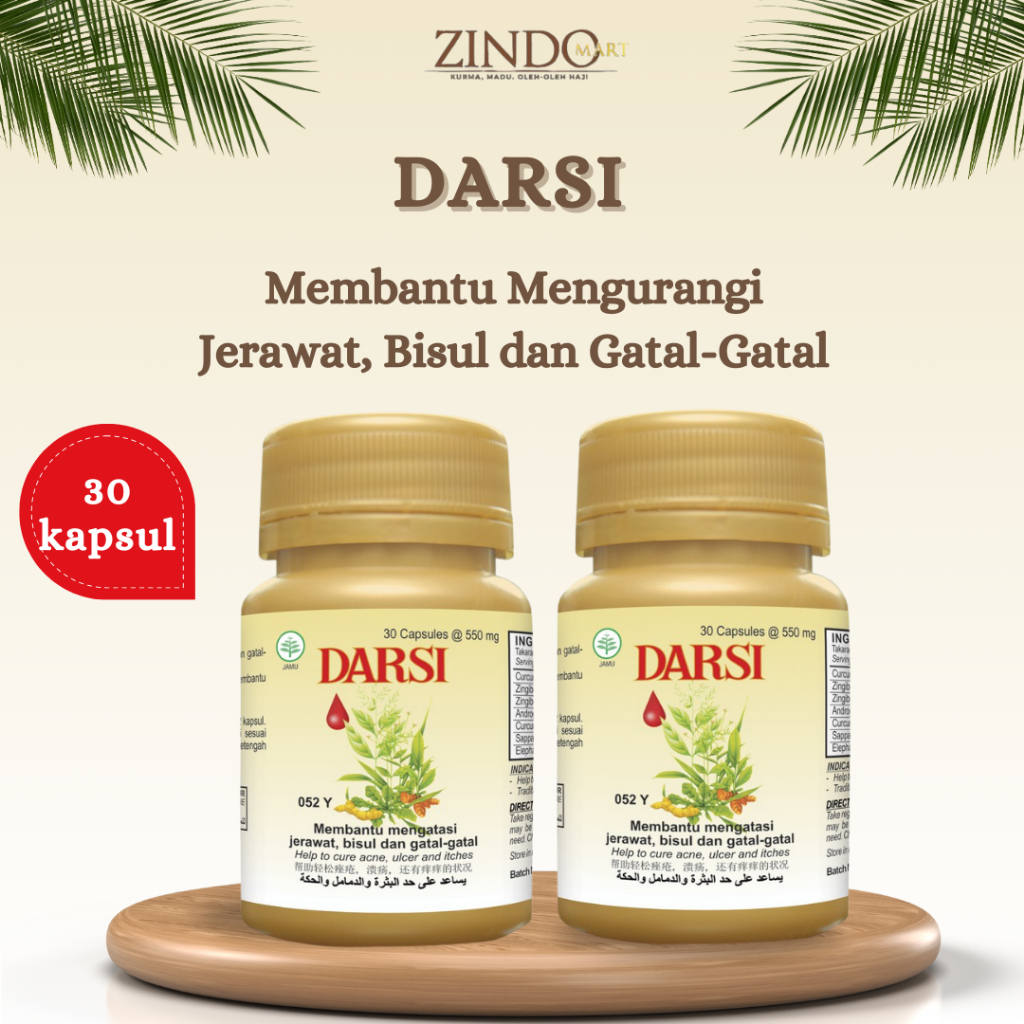 Jual DARSI KAPSUL HERBAL ISI 30 KAPSUL MEMBANTU MENGATASI JERAWAT