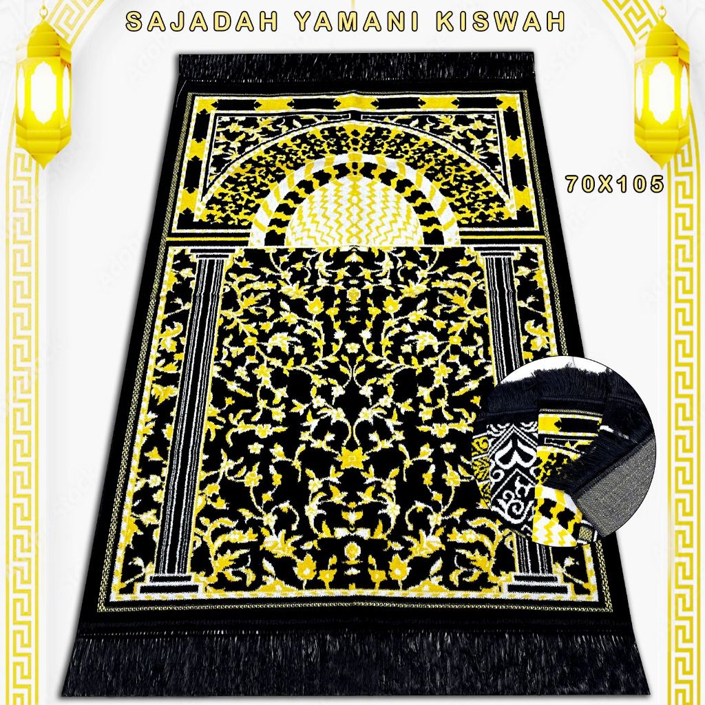 Jual Sajadah Dewasa Sajadah Turki Exclusive Kiswah Hitam Tebal Halus