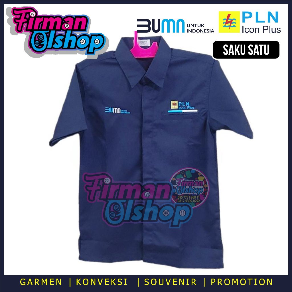 Jual Kemeja Bumn Pln Icon Plus Seragam Bumn Pln Icon Plus Baju Bumn Pln