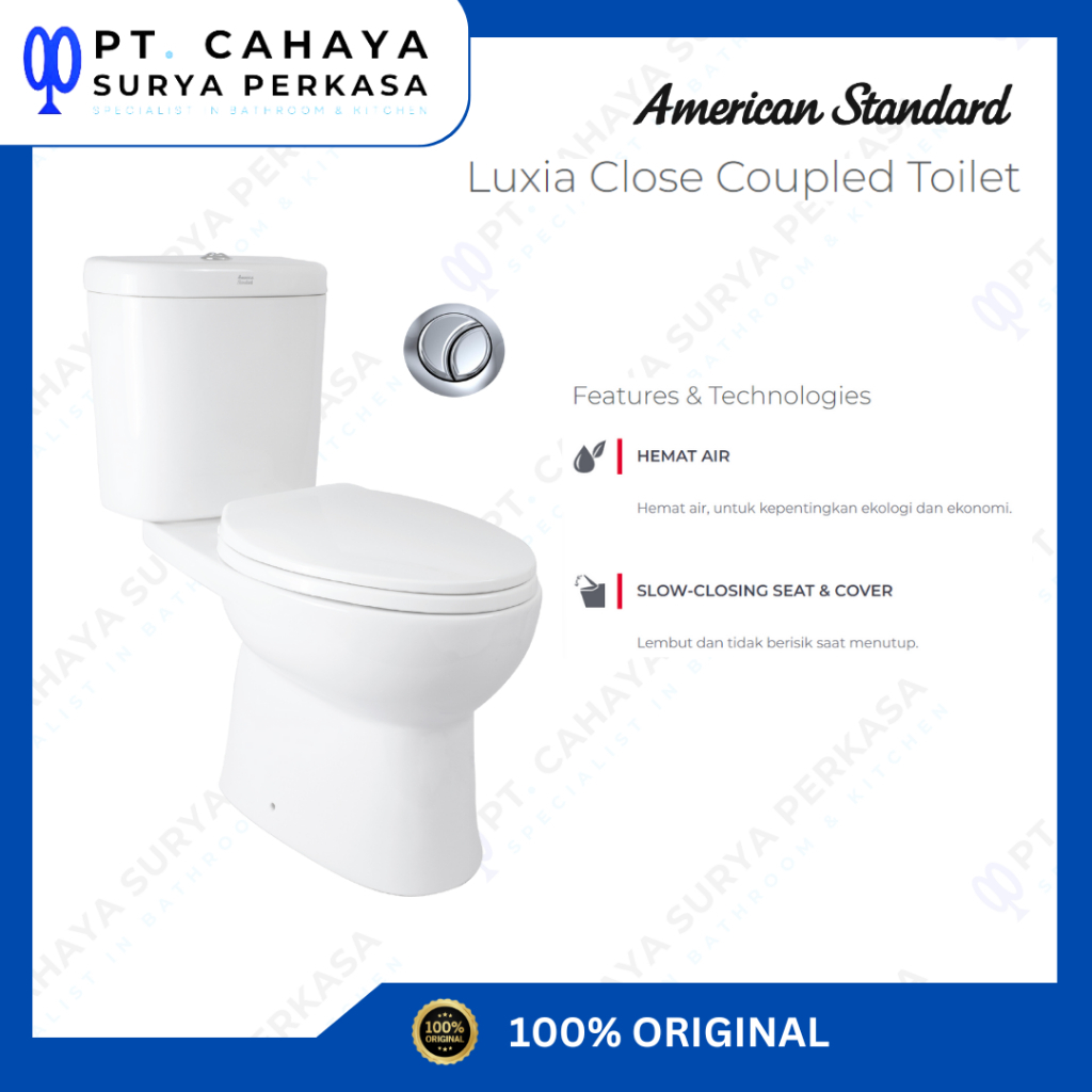 Jual Batam American Standard Kloset Duduk Luxia Dual Flush Ccst